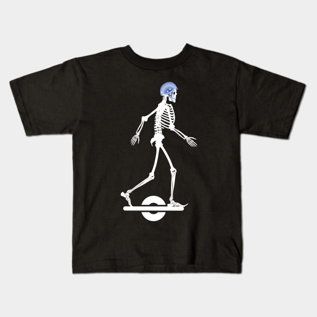 Onewheel Skeleton Kids T-Shirt by AI studio